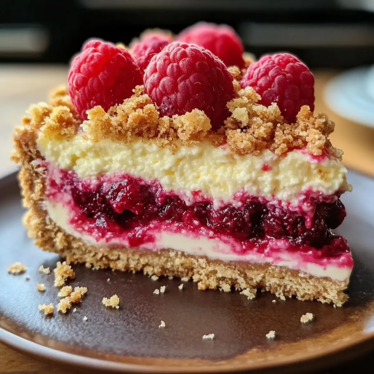 Himbeerstreuselkuchen mit Joghurt-Cheesecake genießen