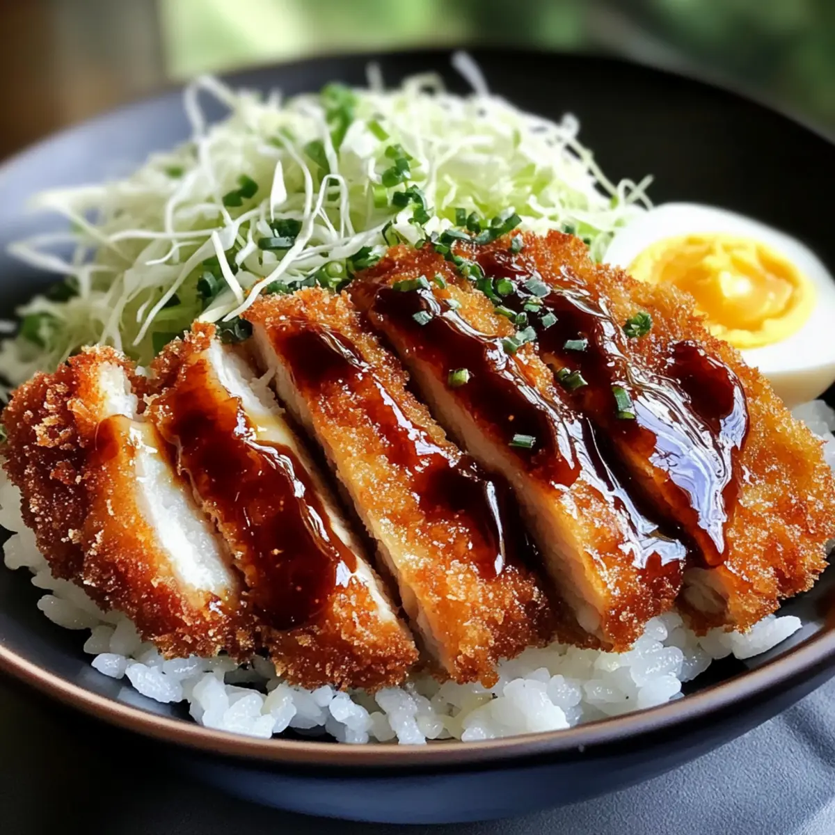 Katsu-Schalen mit Tonkatsu-Sauce ganz einfach selbst machen