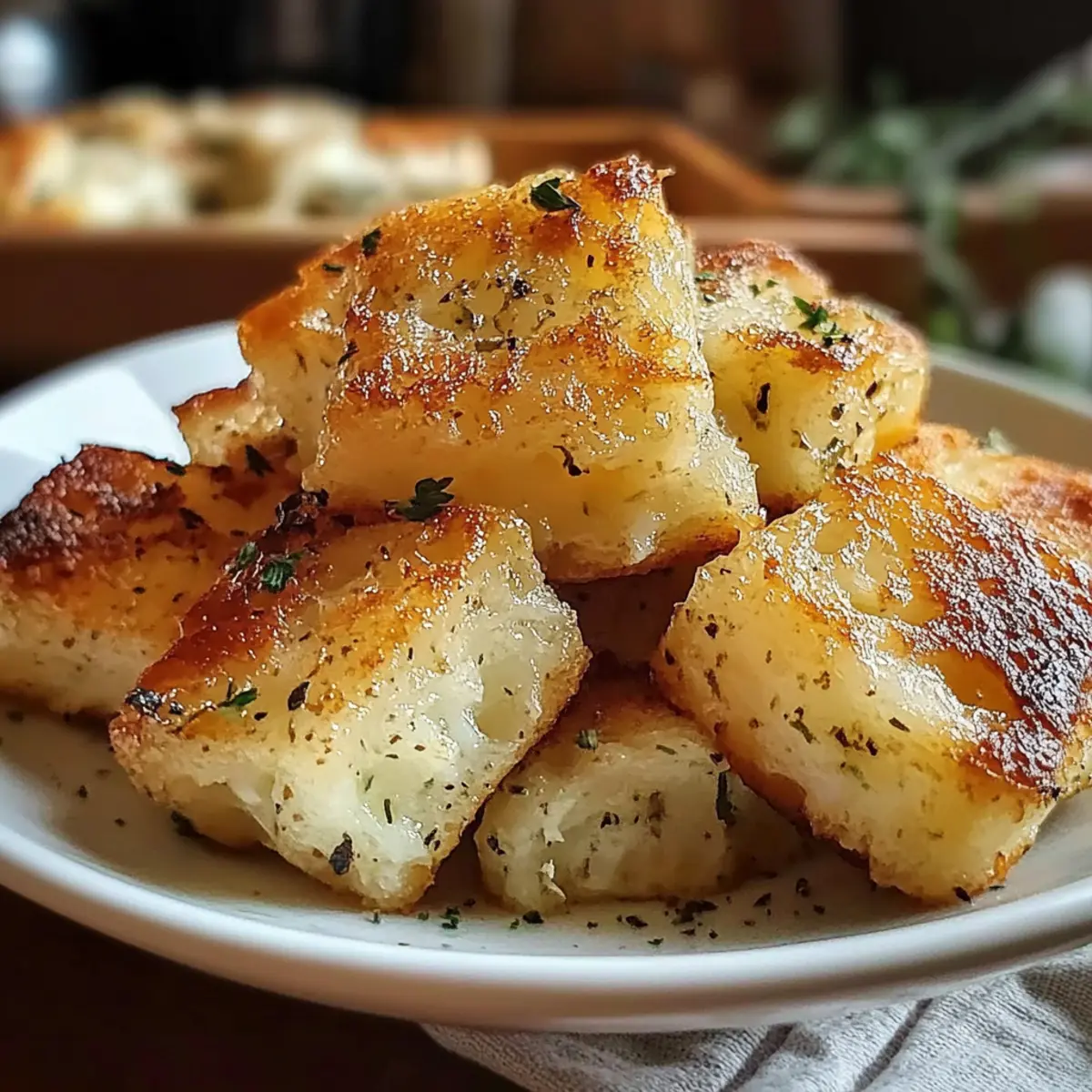 Knoblauch Ecken fluffig, aromatisch, perfekt zum Grillen