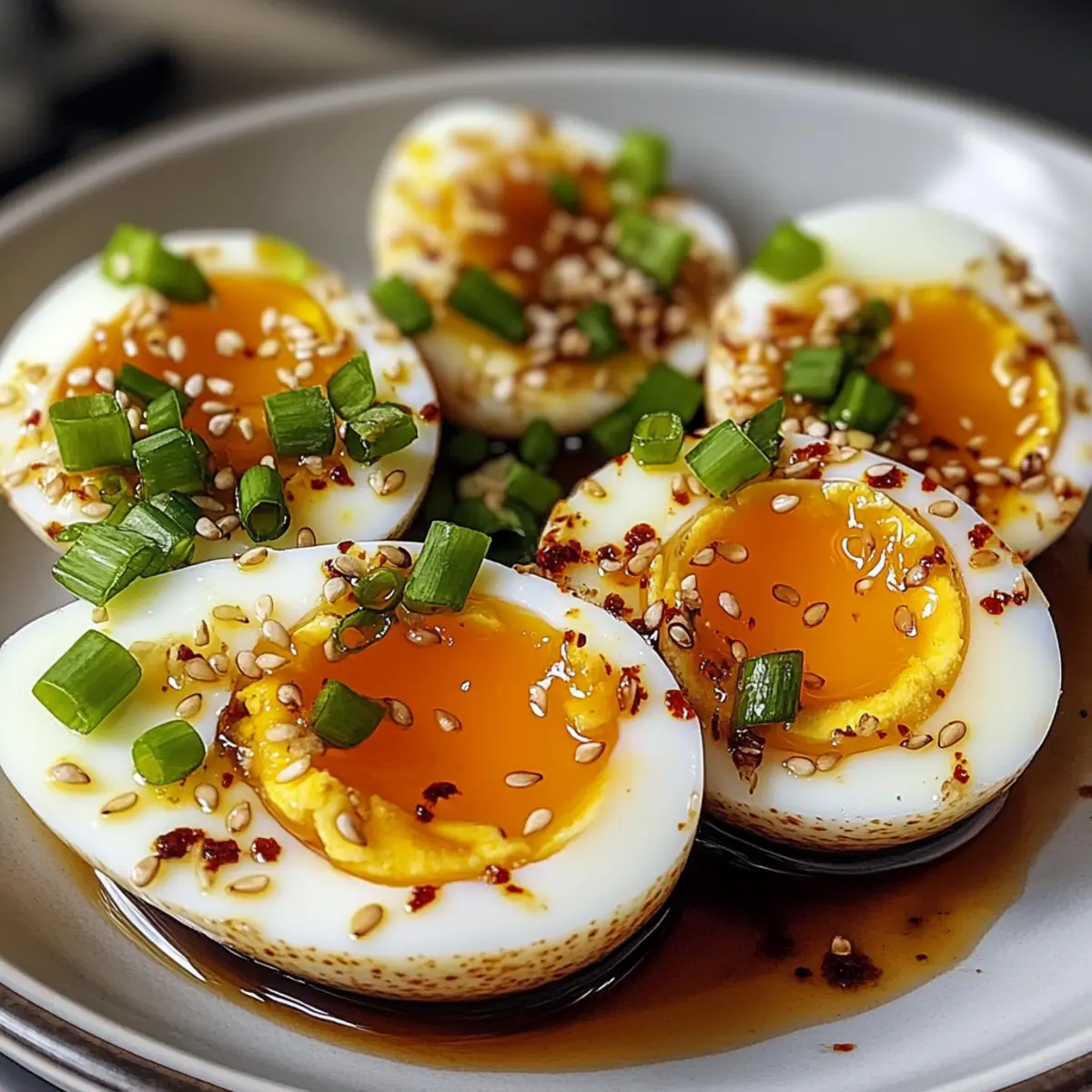 Koreanische Sojasoße marinierte Eier Rezept entdecken