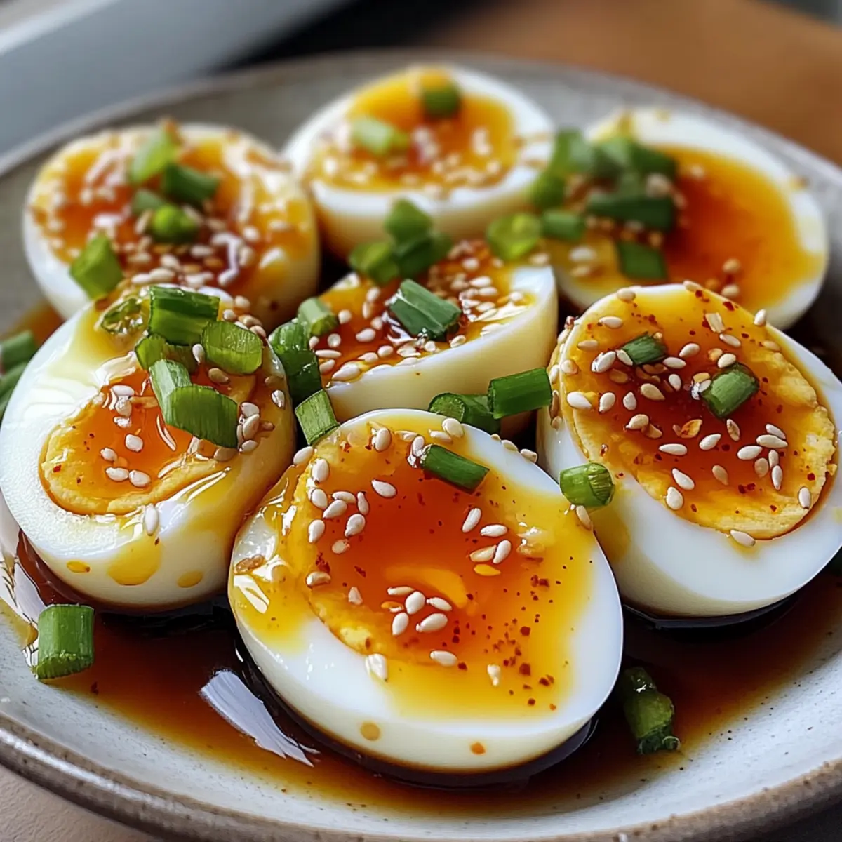Koreanische Sojasoße marinierte Eier Rezept einfach genial