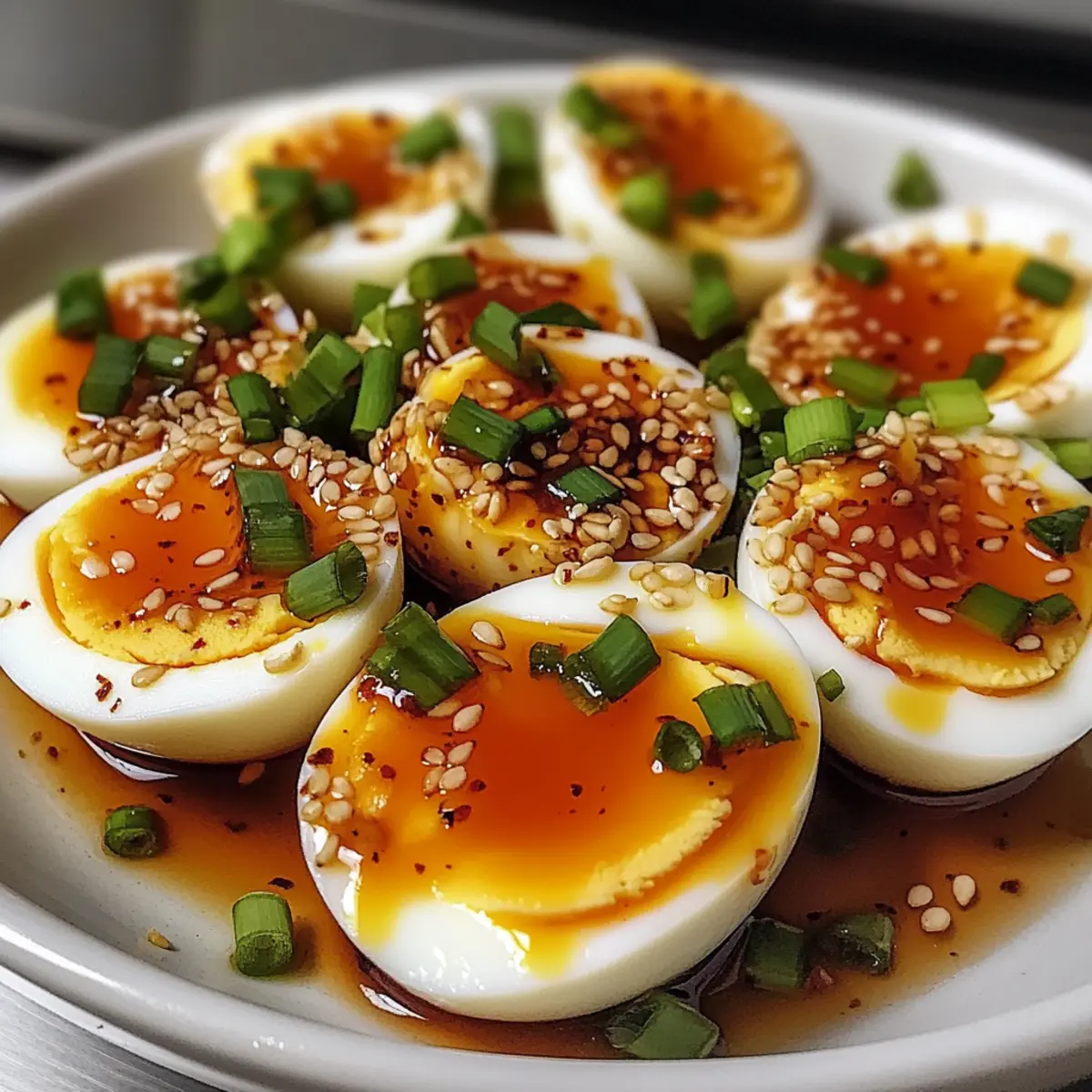Koreanische Sojasoße marinierte Eier Rezept mit Pfiff