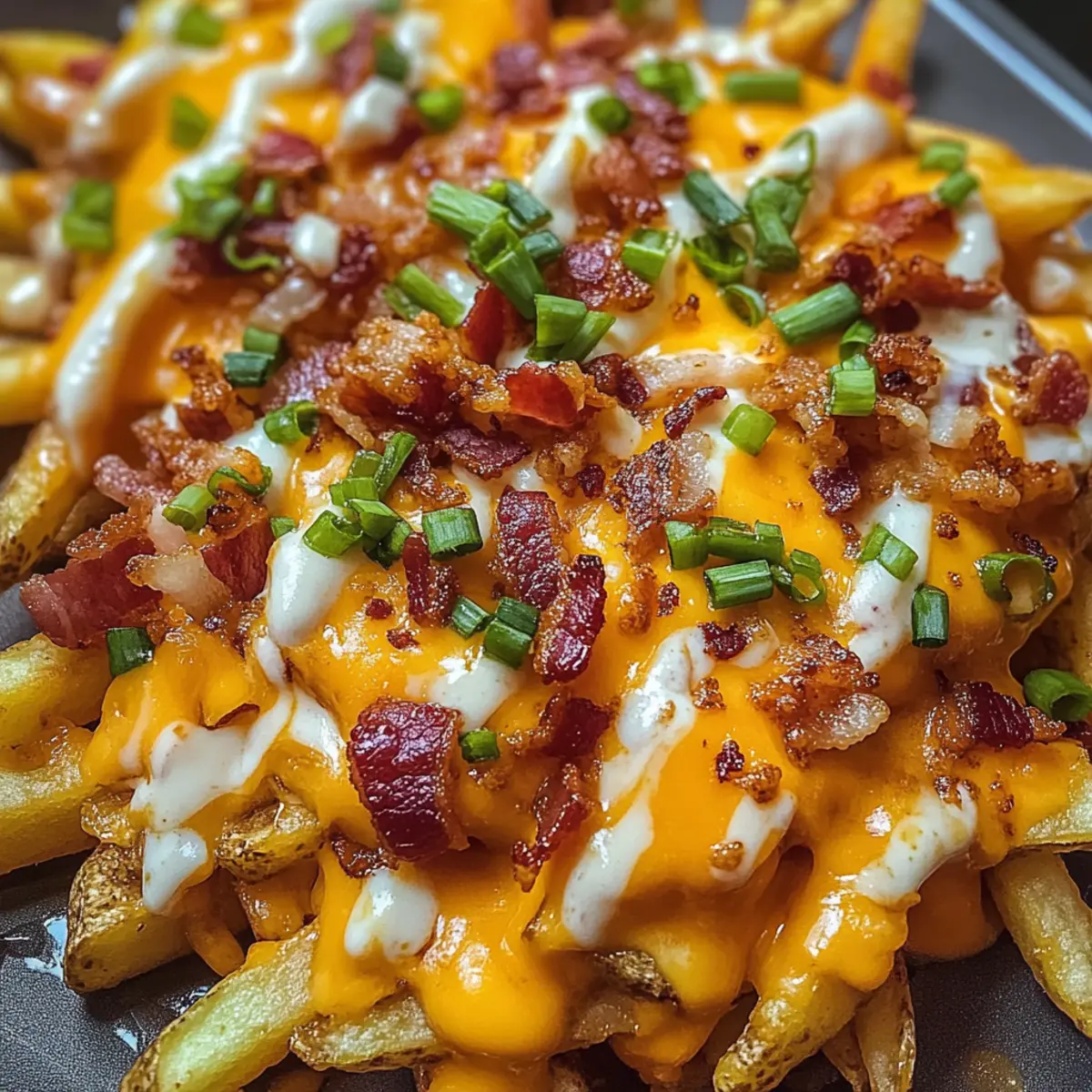Beladene Pommes für den perfekten Snack Abend