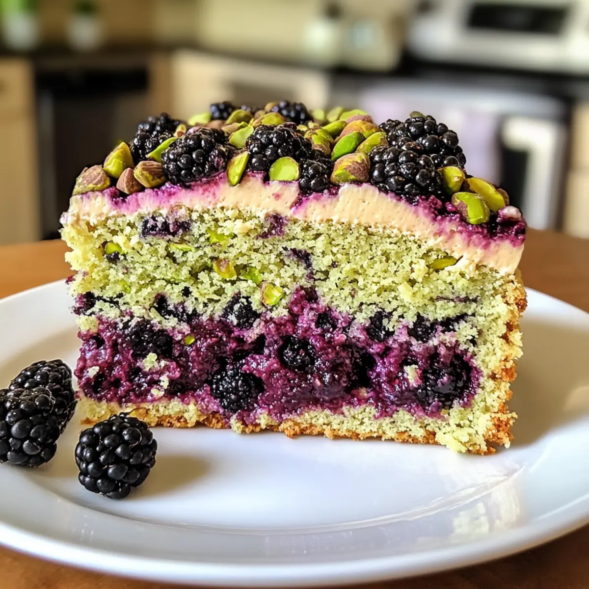Pistazien- und Brombeer-Olivenölkuchen: Lecker und Saftig