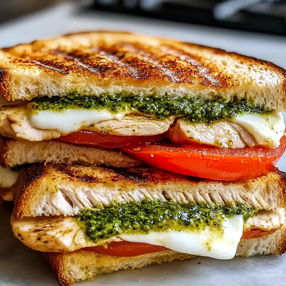 Rezept für Hähnchen-Pesto-Sandwich: Schnell und Lecker