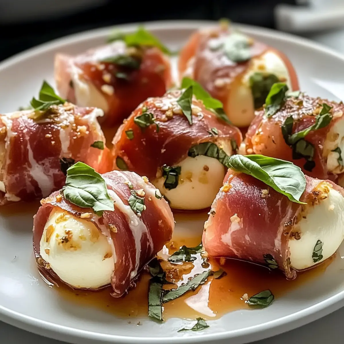 Rindfleisch-Prosciutto-Mozzarella-Häppchen für Feinschmecker