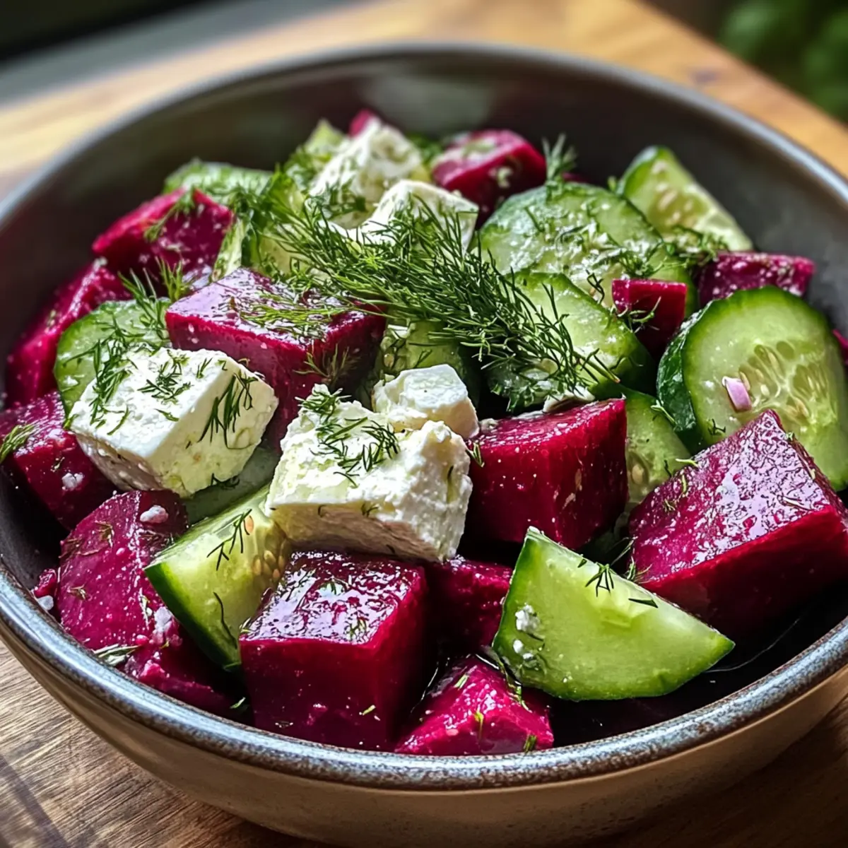 Rote Bete Feta Gurken Salat – Gesund und Schnell