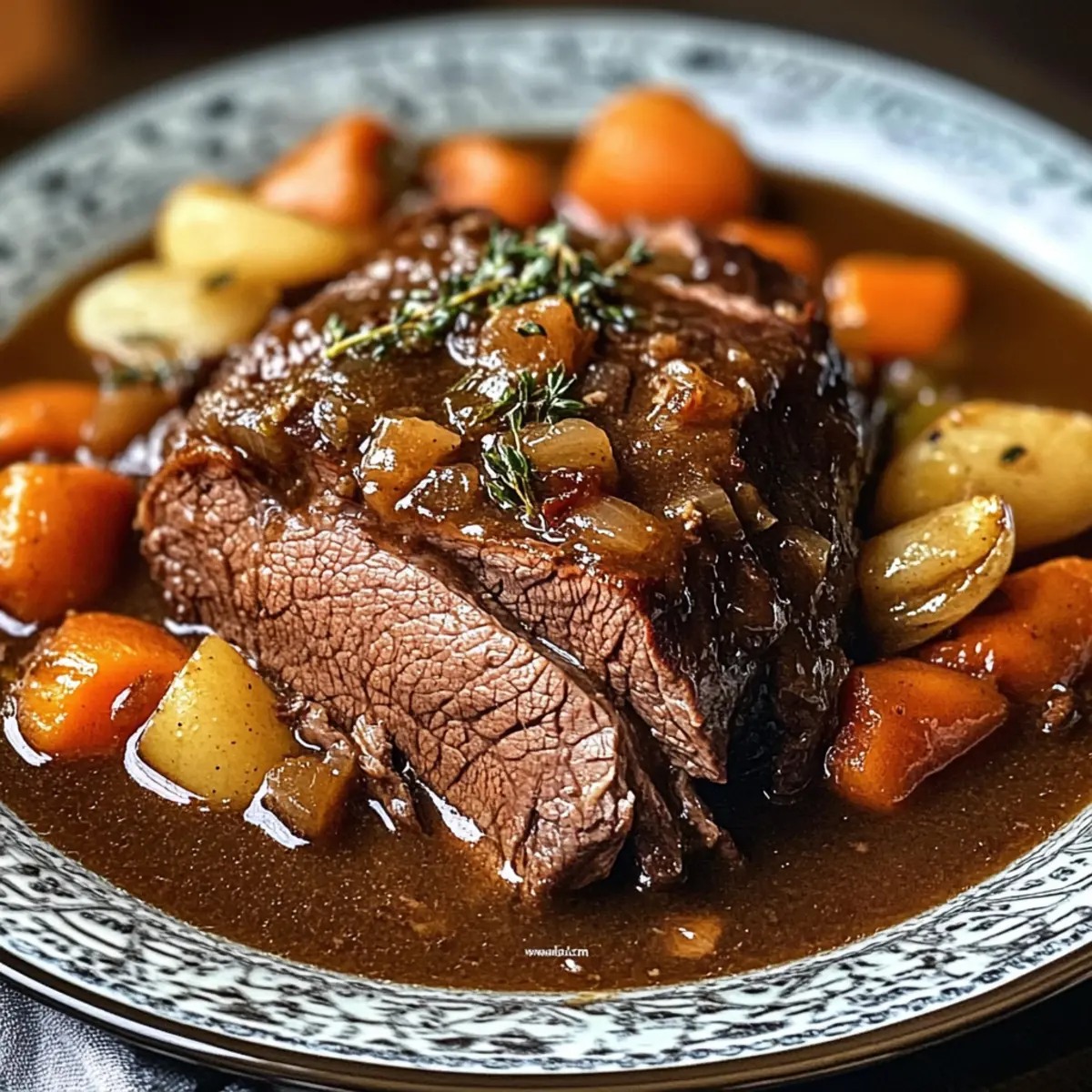 Sonniger Schmorbraten mit reichlich Sauce