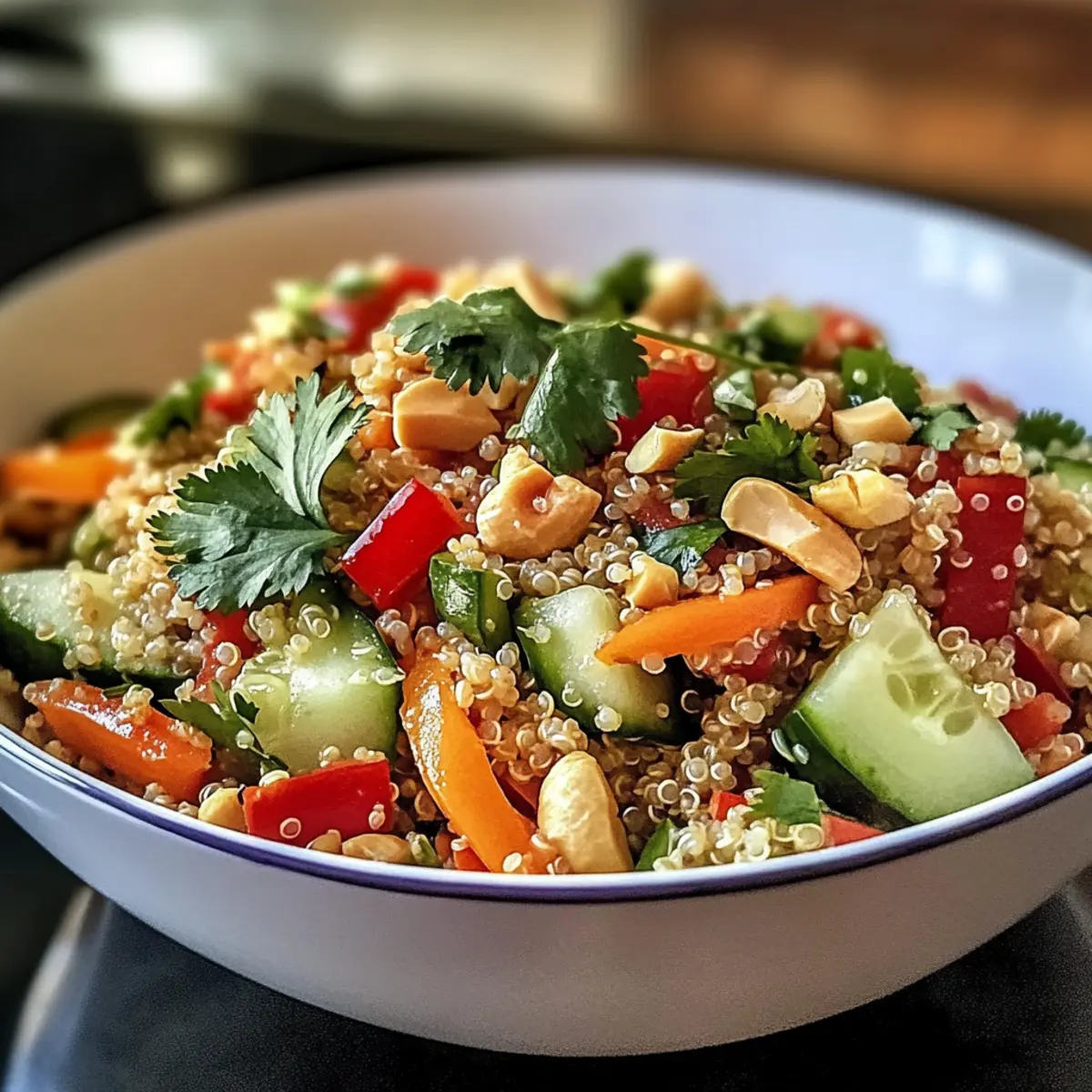 Thailändischer Quinoa Crunch Salat für jeden Tag