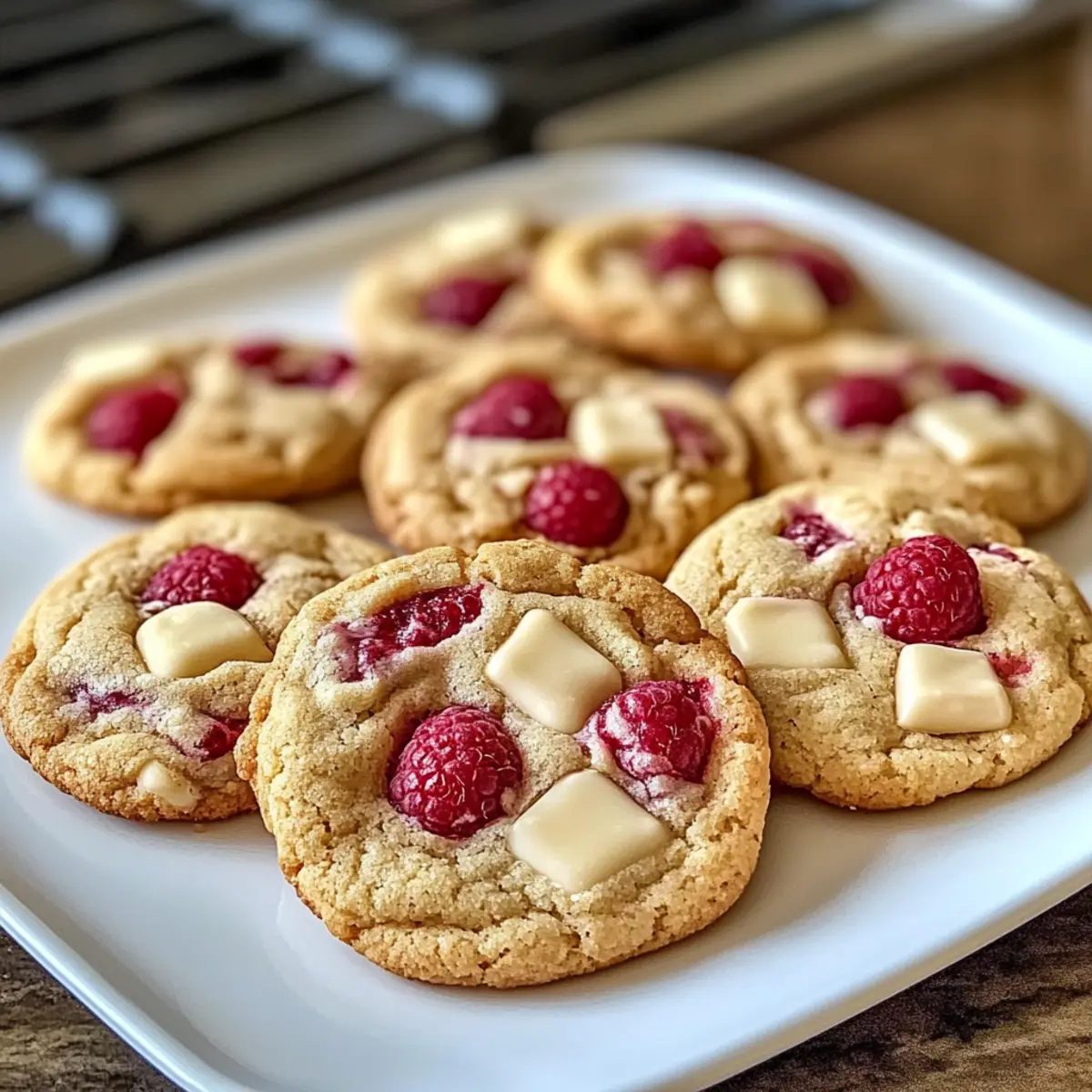 Weiße Schokolade-Himbeer-Cookies für Genießer
