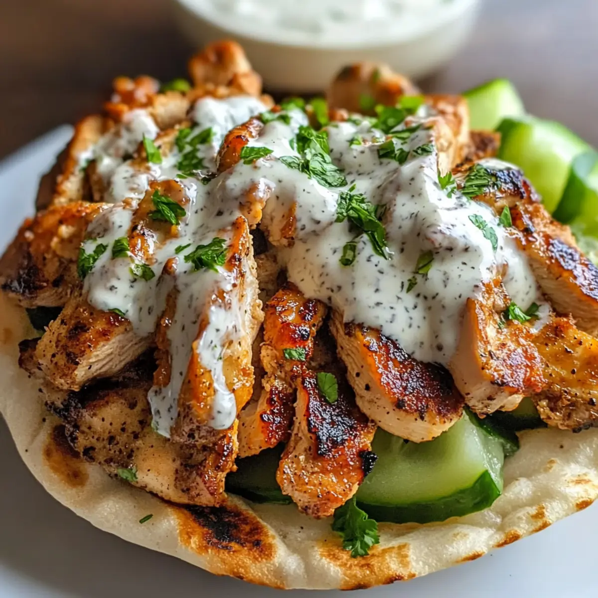 Hähnchen Shawarma mit Knoblauchsauce Rezept