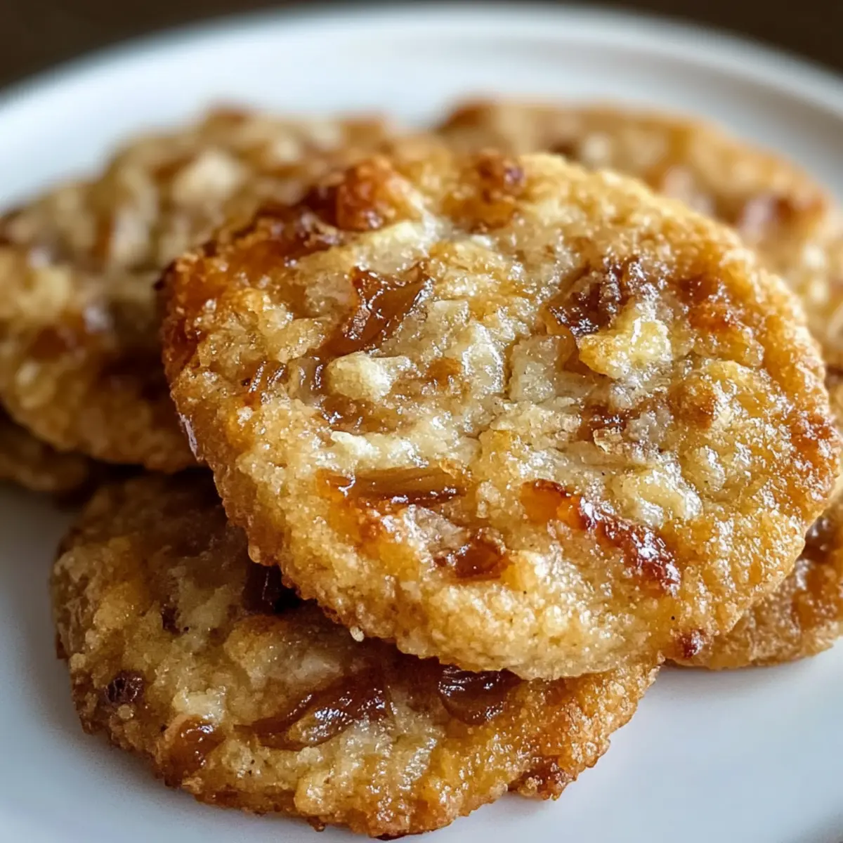 Salzige Kekse mit karamellisierten Zwiebeln und Comté