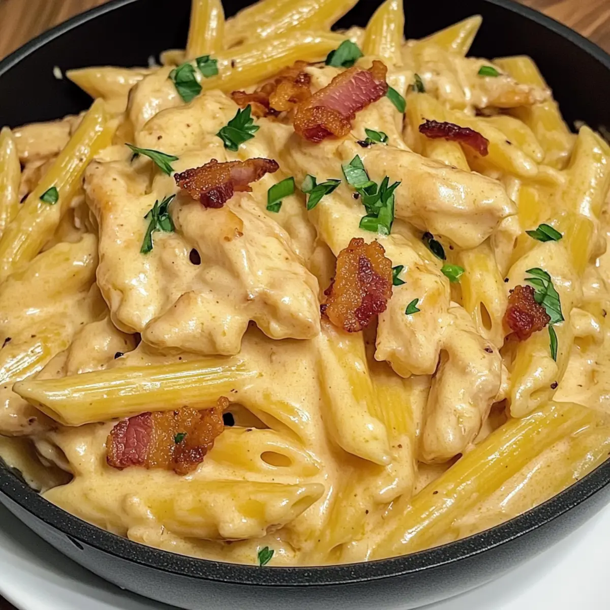 Knackige Hähnchen-Penne für gemütliche Abende