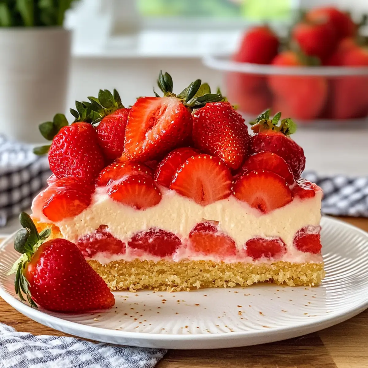 Erdbeerkuchen Rezept mit Vanillepudding ganz einfach