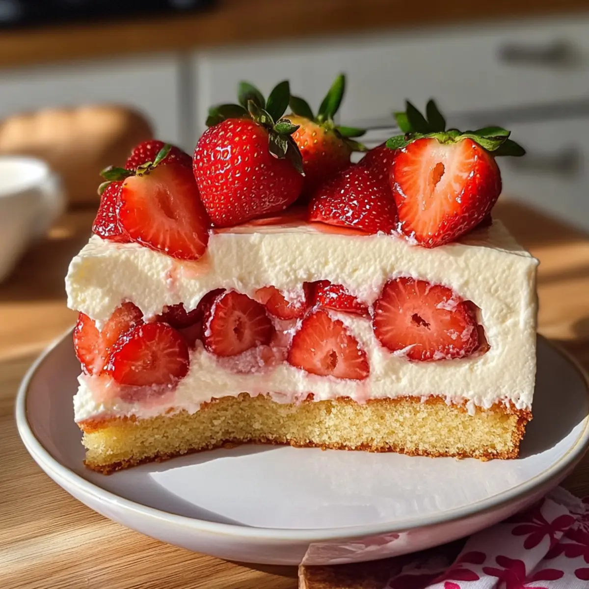 Erdbeerkuchen mit Mascarpone – Sommerfrische für Zuhause