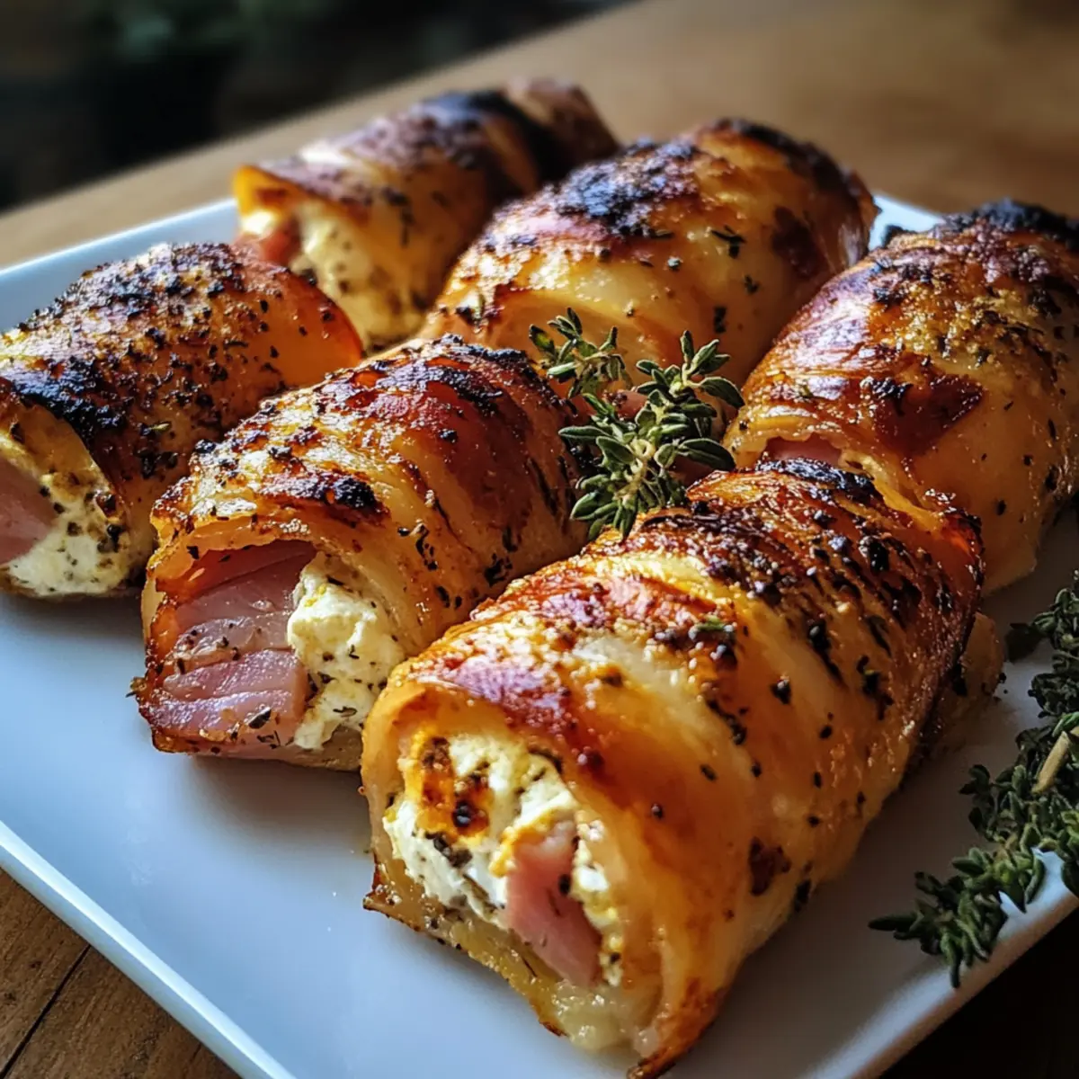 Gegrillte Feta-Schinkenröllchen für gesunde Snacks
