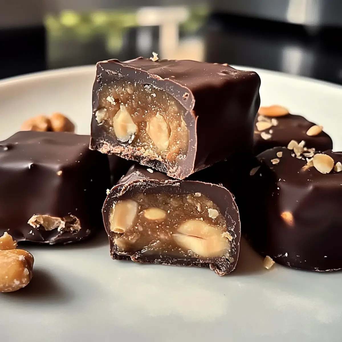 Gesunde Vegane Dattel Snickers Bites zum Verlieben