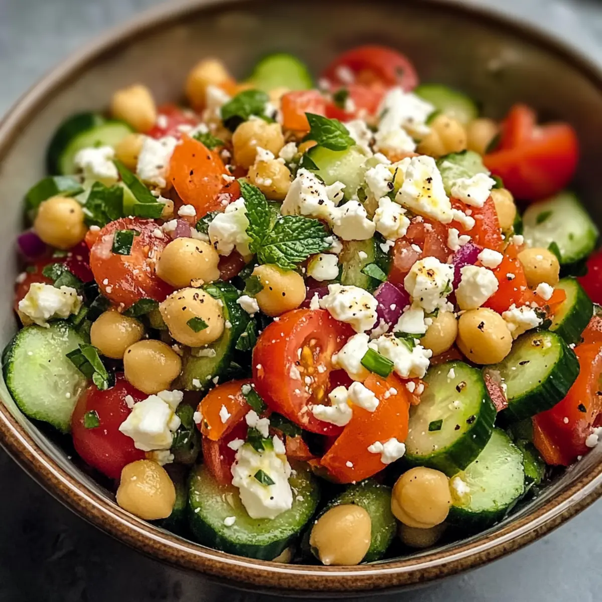 Griechischer Kichererbsensalat für jeden Tag
