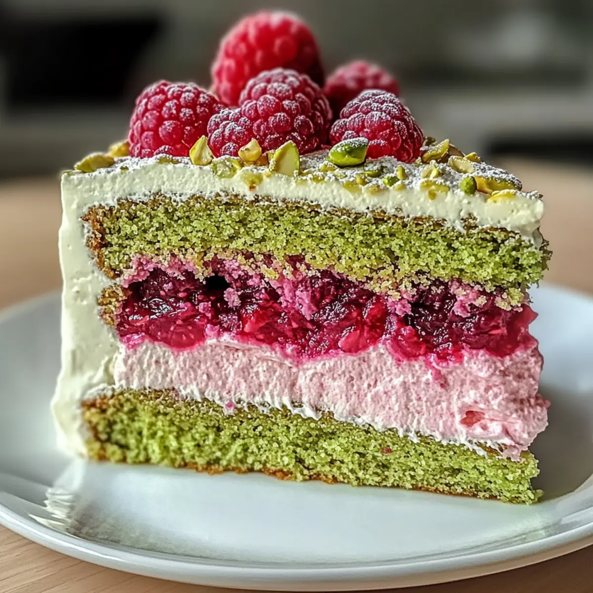 Himmlischer Pistazien-Himbeerkuchen zum Verlieben