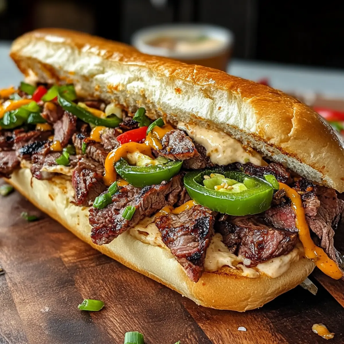 Koreanisches Steak-Sandwich mit Knoblauch-Mayo