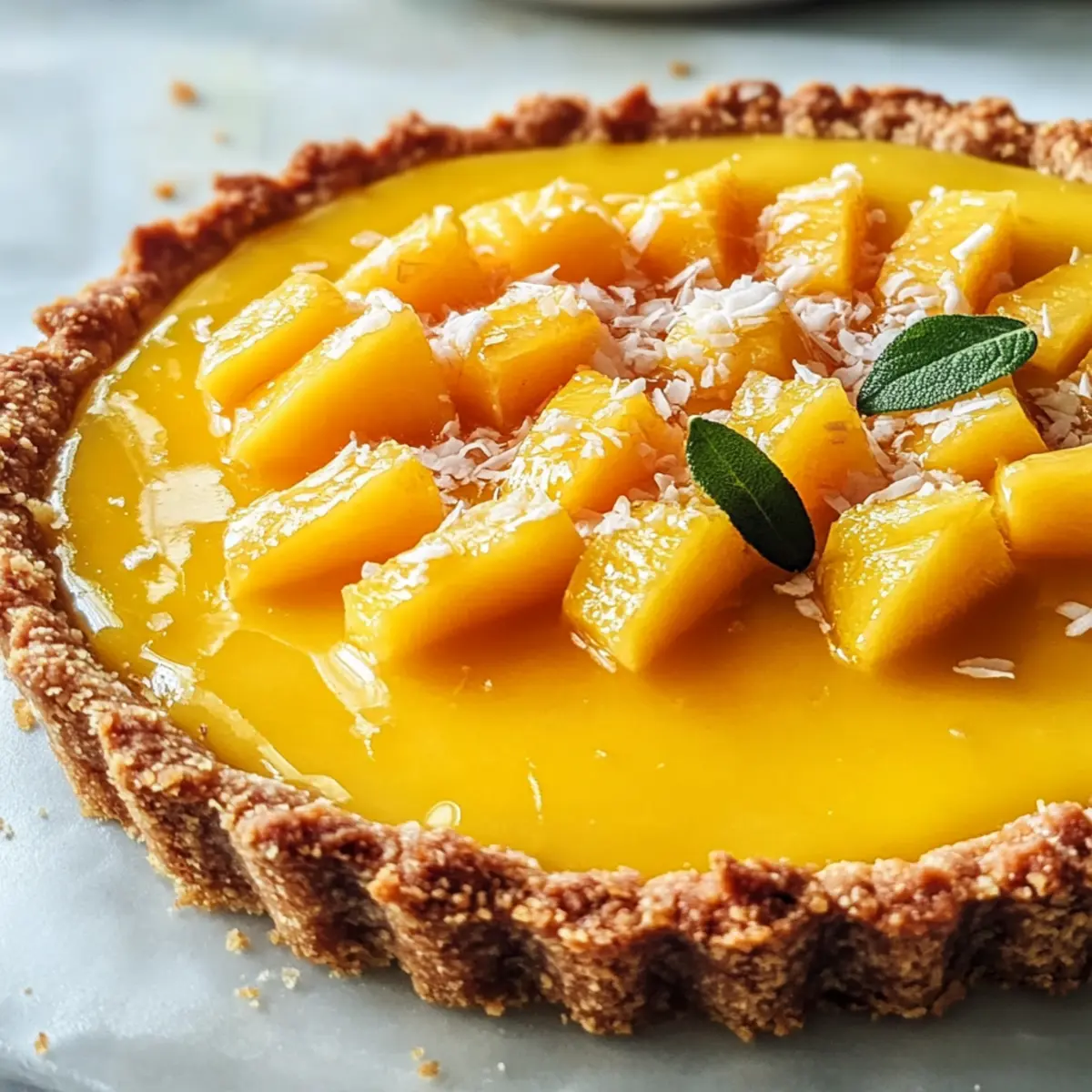 Mango-Curd-Tarte Rezept für fruchtigen Genuss