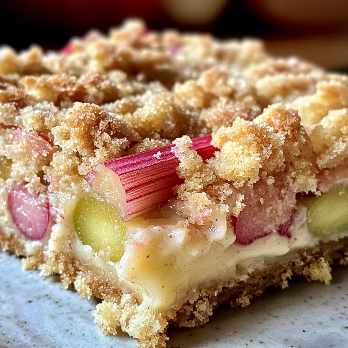 Rhabarberkuchen mit Pudding für jeden Anlass
