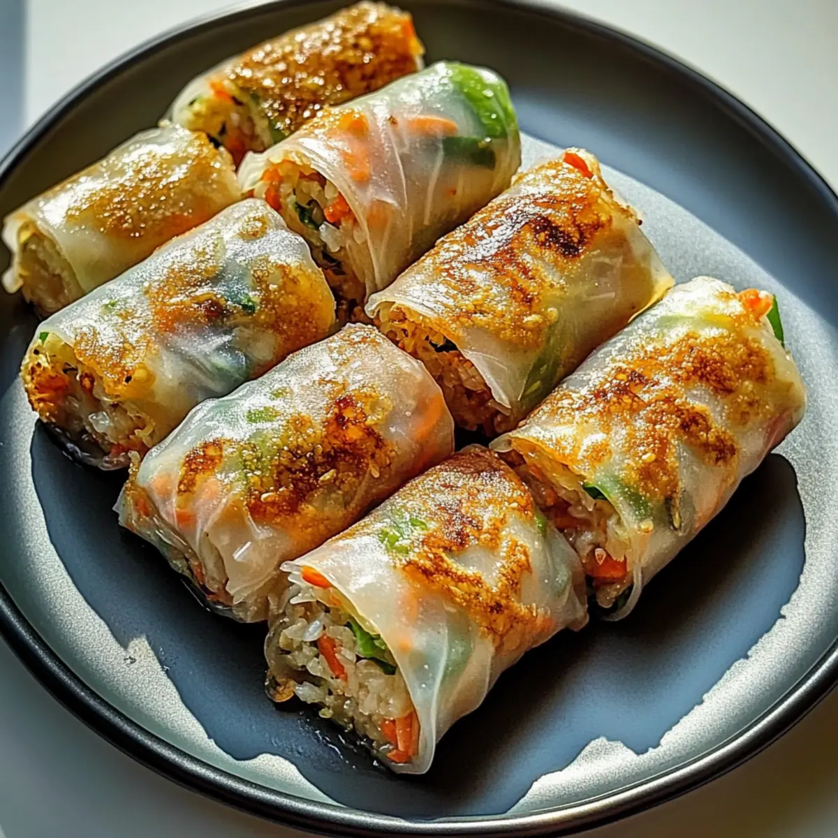 Geschmackvolle Luftfritteuse Reispapier-Nudelrollen