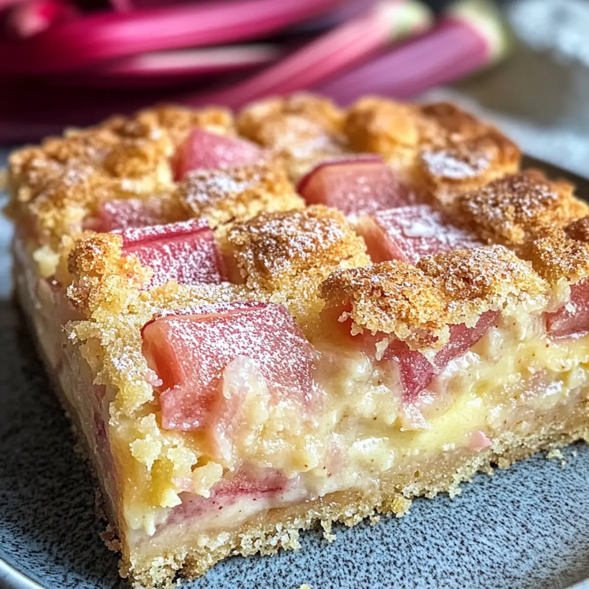 Zauberkuchen mit Pudding und Rhabarber – Ein Genuss!