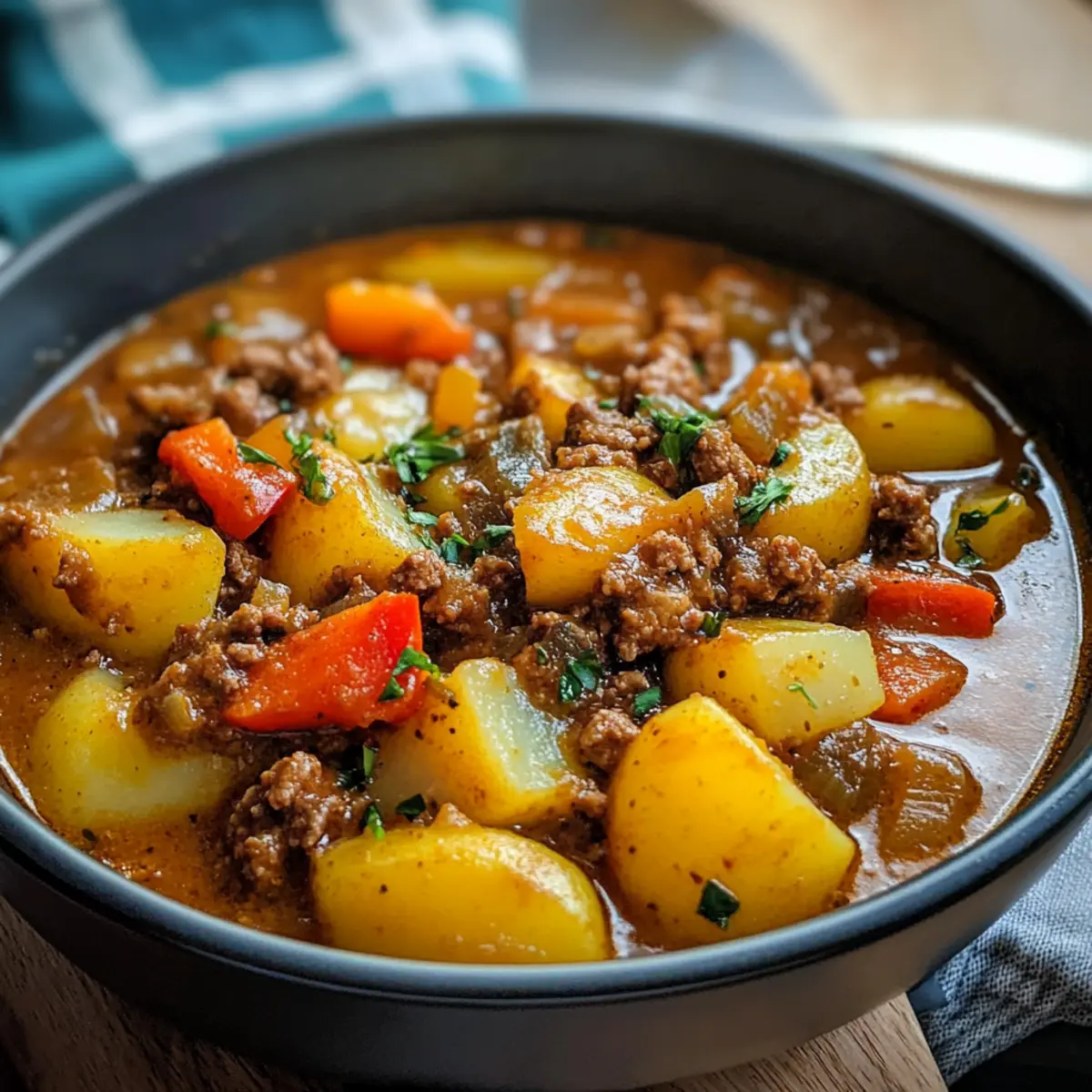 Bauerntopf mit Hackfleisch, Kartoffeln & Paprika: Der perfekte Eintopf