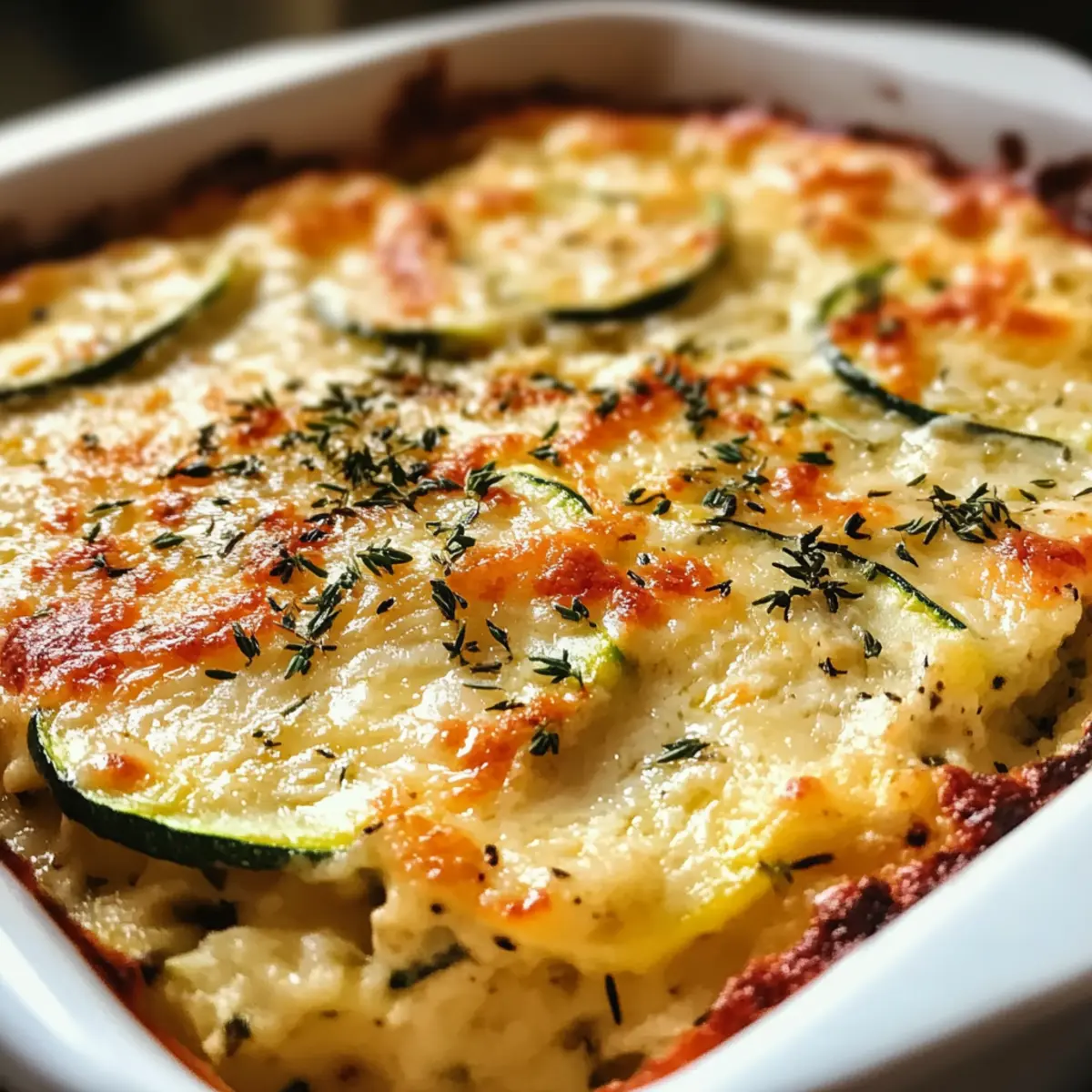 Cremiger Zucchini Auflauf für entspannte Abende