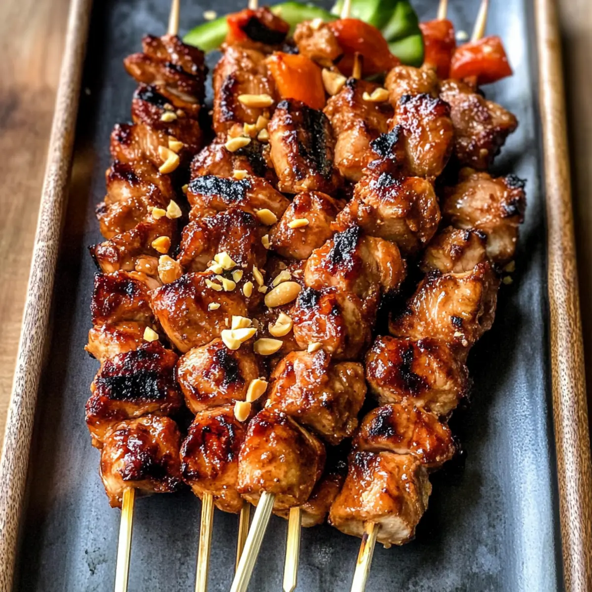 Gegrillte thailändische Kokosnuss-Hähnchenspieße zaubern Genuss