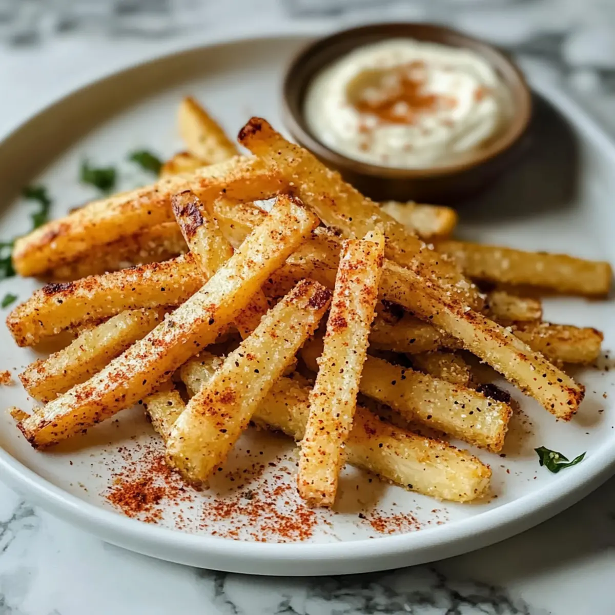 Kohlrabi Pommes im Airfryer - Gesund und Knusprig
