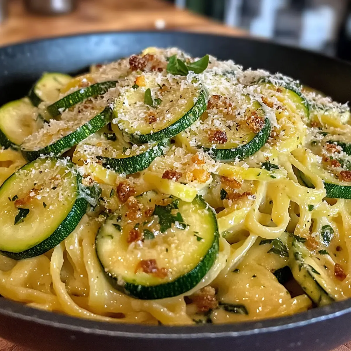 Schnelle One-Pot-Pasta mit Zucchini für Eilige