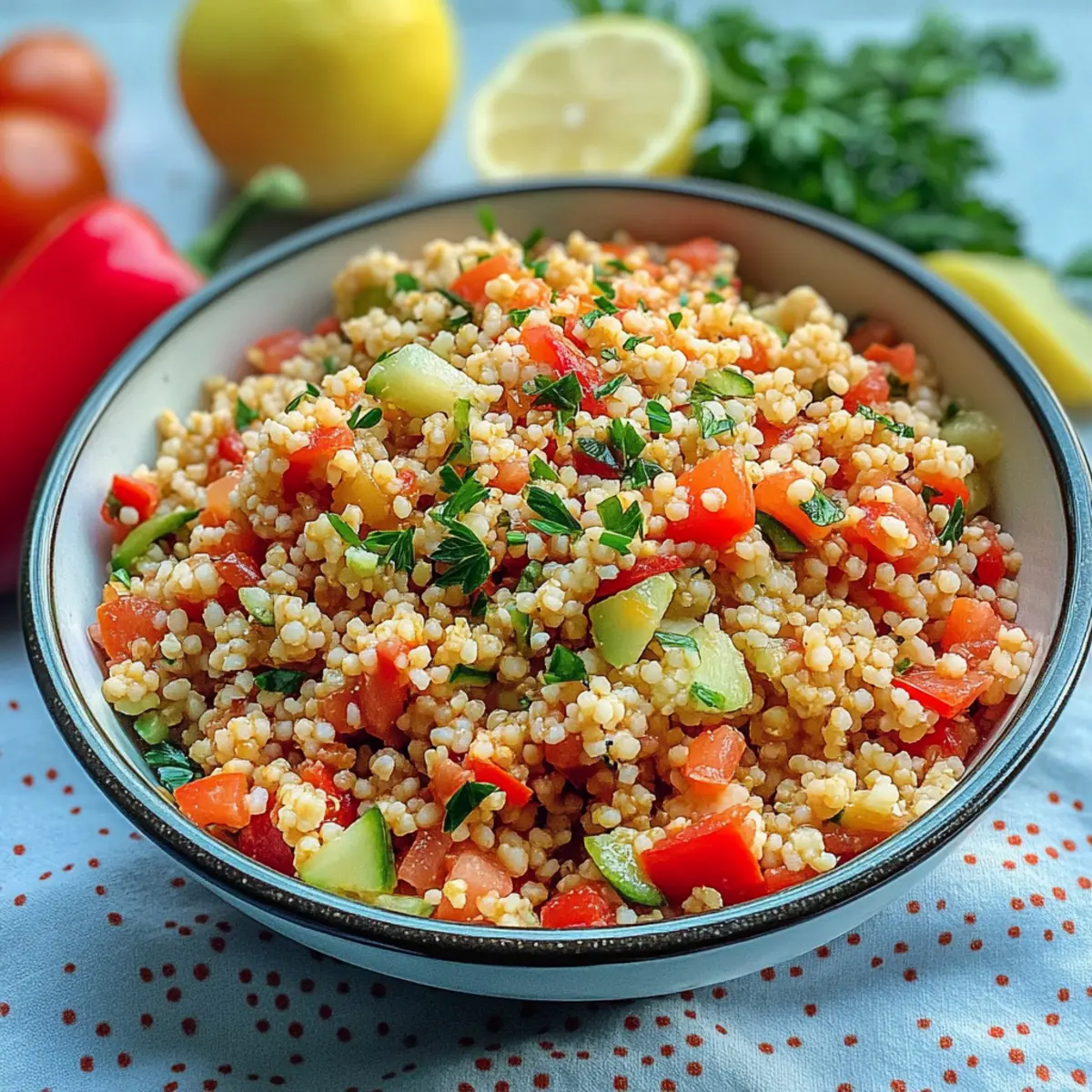 Schneller und einfacher Bulgursalat mit frischem Gemüse