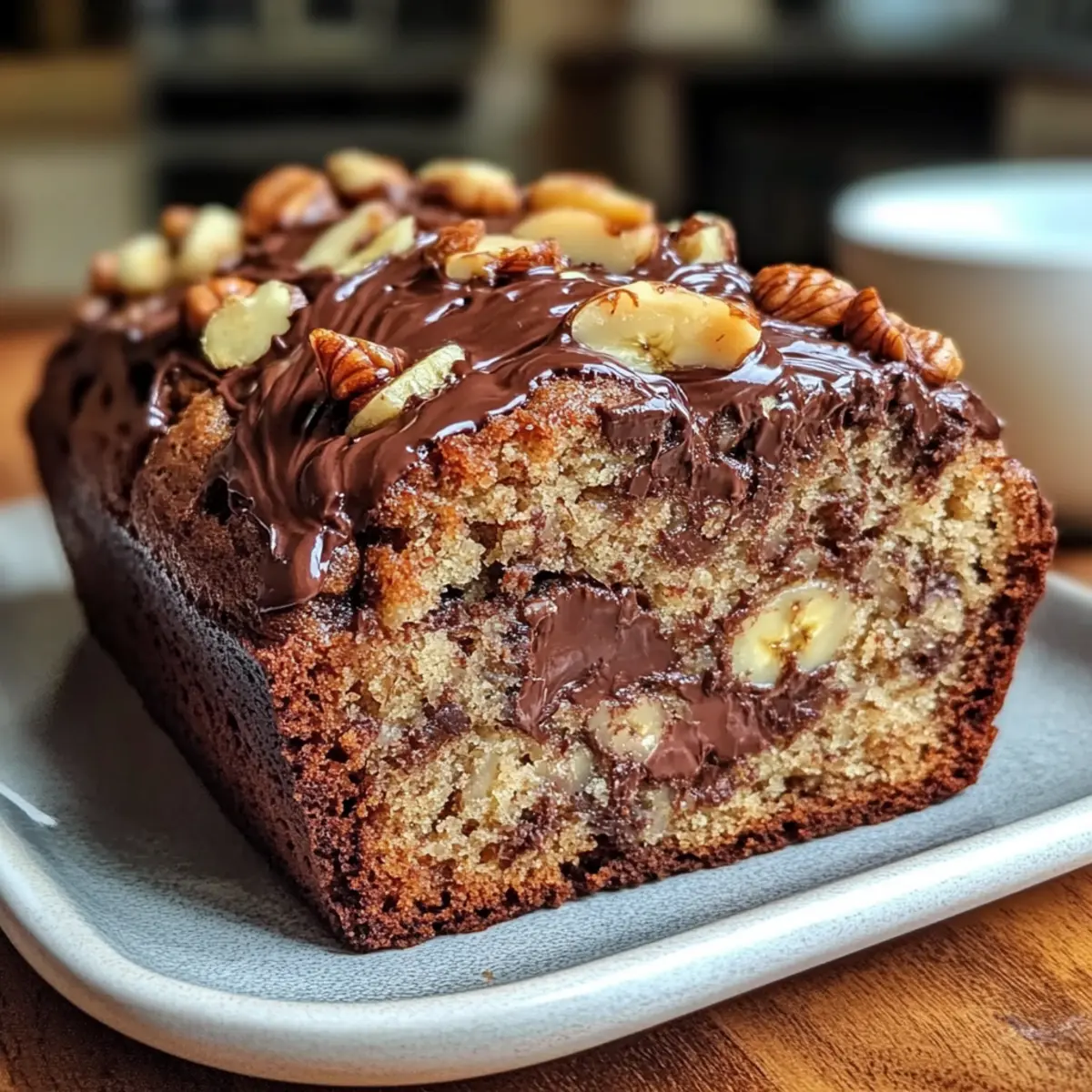 Schoko-Bananenbrot mit Nüssen einfach backen