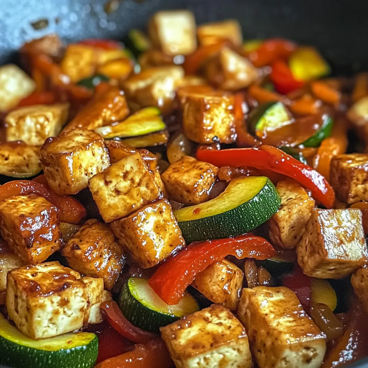 Zucchini-Pfanne mit Tofu für schnelle Abende
